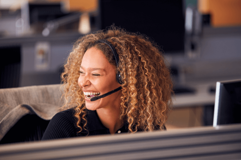 Woman talking on the phone