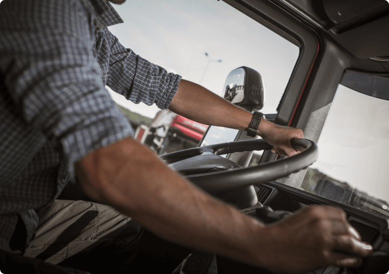 Man Driving a truck